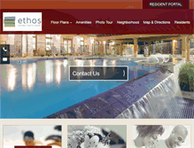 Tablet Screenshot of ethos-apartments.com